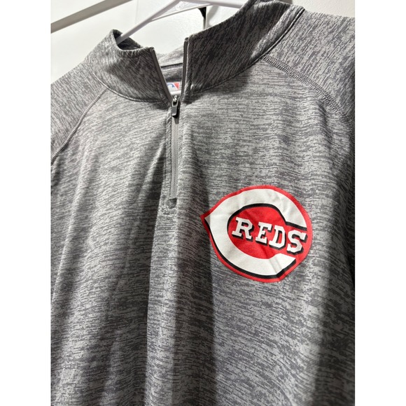 Cincinnati Reds MLB Baseball 1/4 Zip Pullover Long Sleeve Athletic Shirt XL - Picture 3 of 5